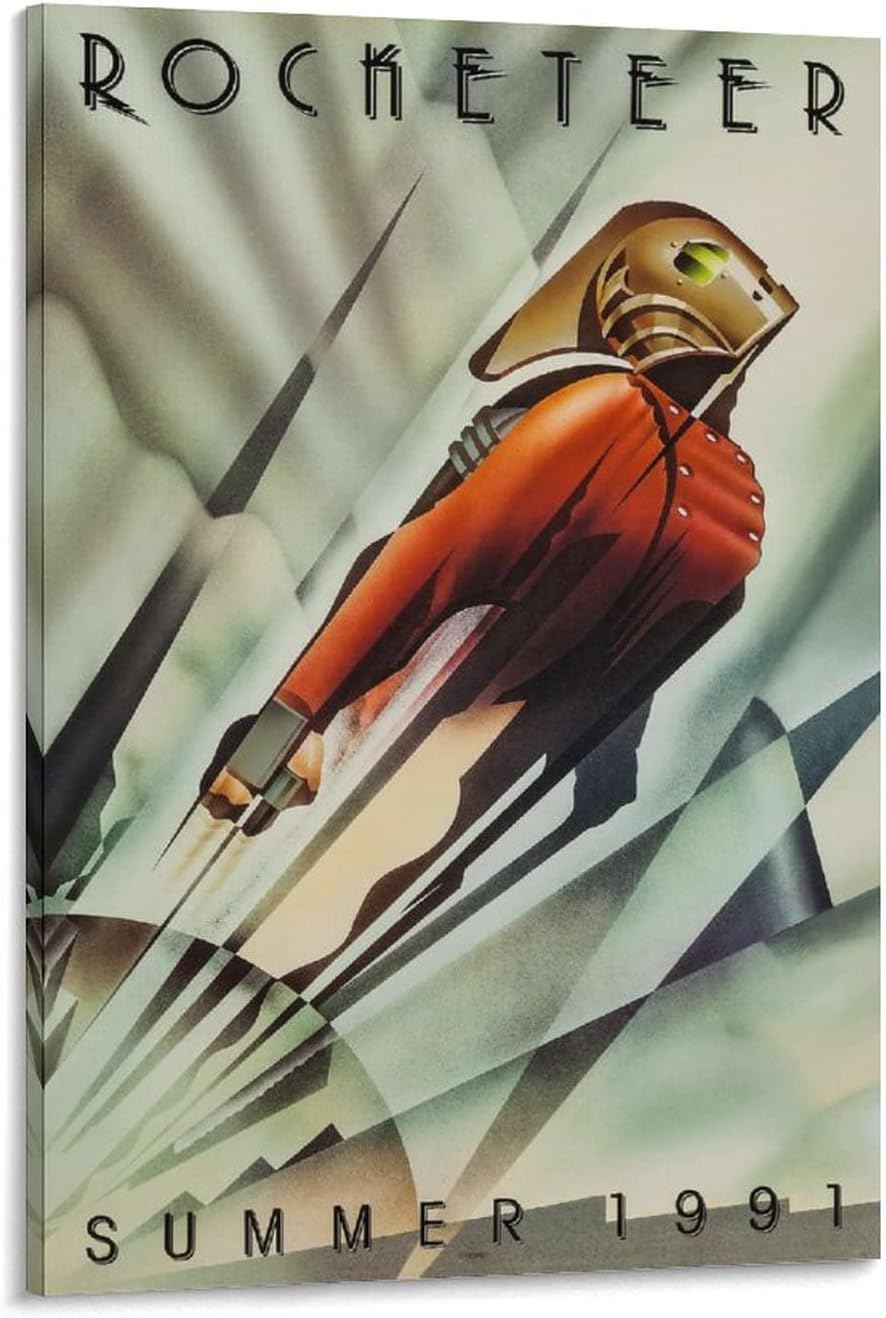 Amazon|Rocketeer映画ロケッティア映画ポスタービリーキャンベルジェニファーコネリーアランアーキンキャラクターポスター プリント