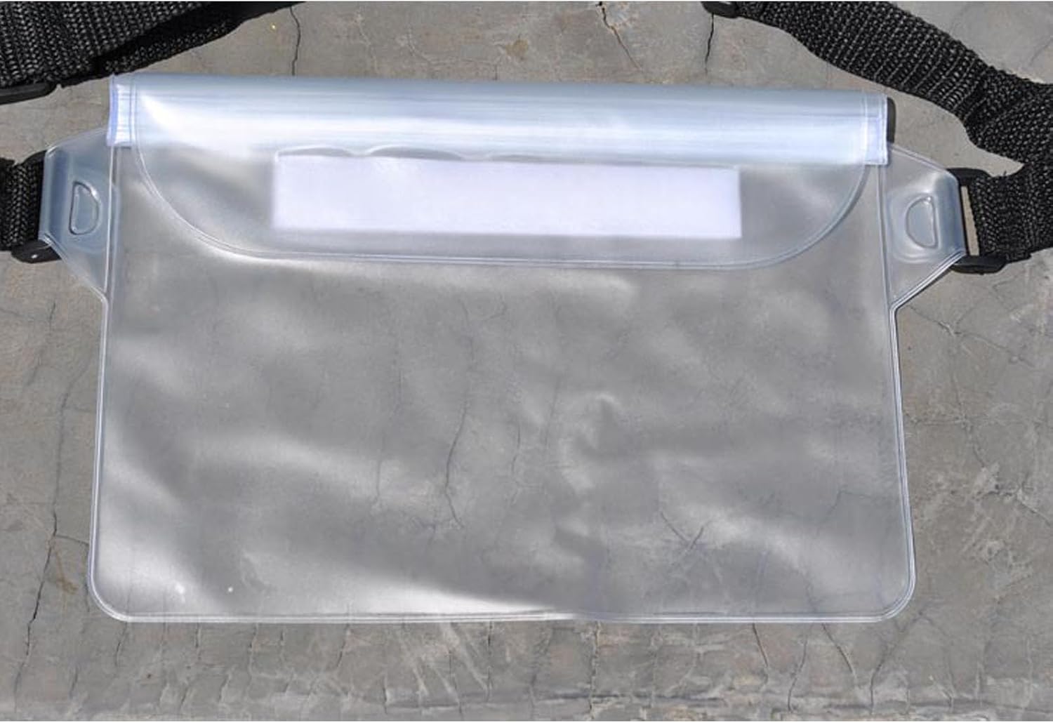 Waterproofs Waist Bag, PVC Three Layer Sealed Waterproofs Fanny Pack Touchscreen Phone Dry Bag with Waist Strap for Beach Boating Swimming Kayaking (Silver and White)