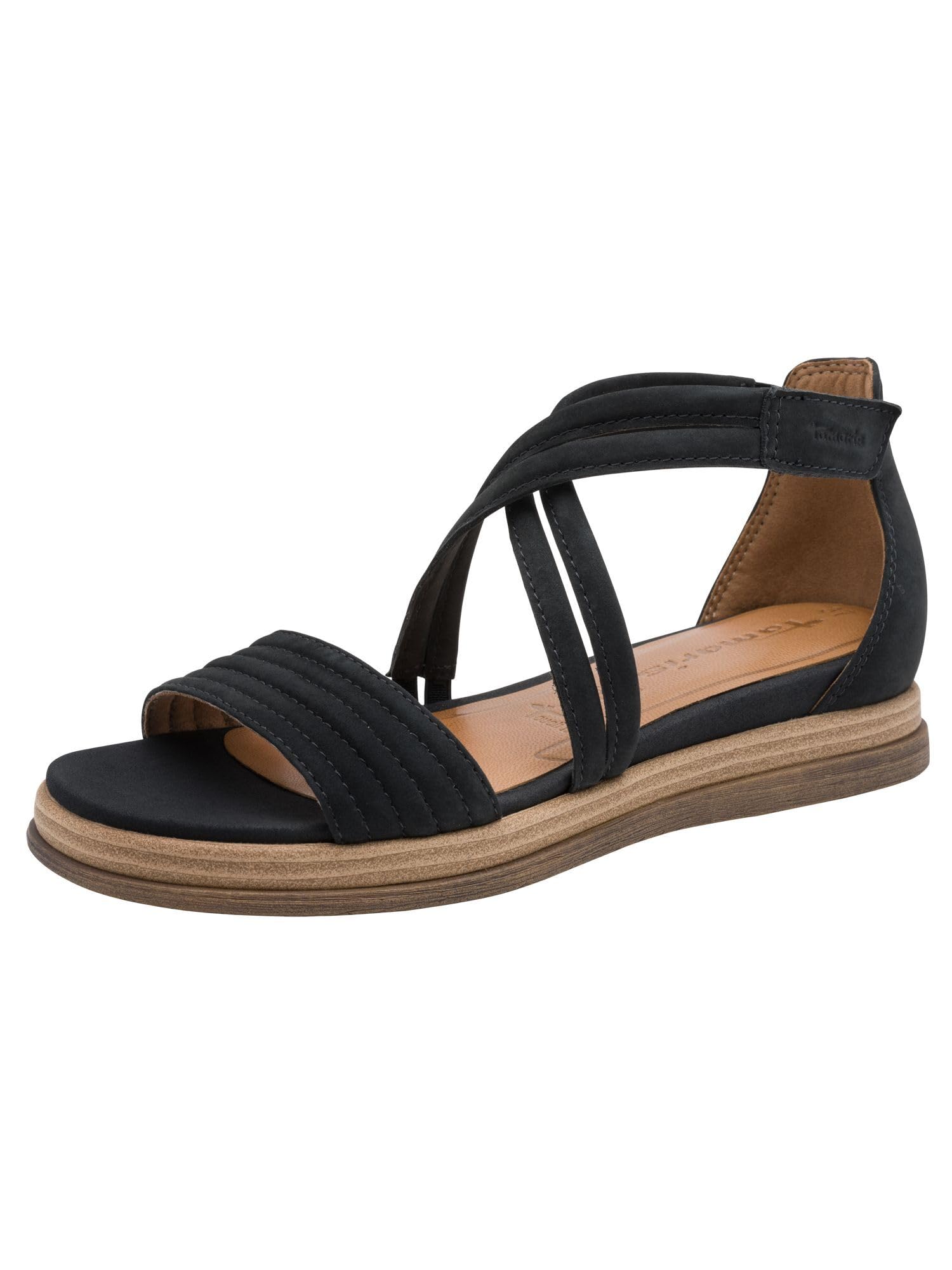 Tamaris Women’s sandal with wedge heel blue 4 UK