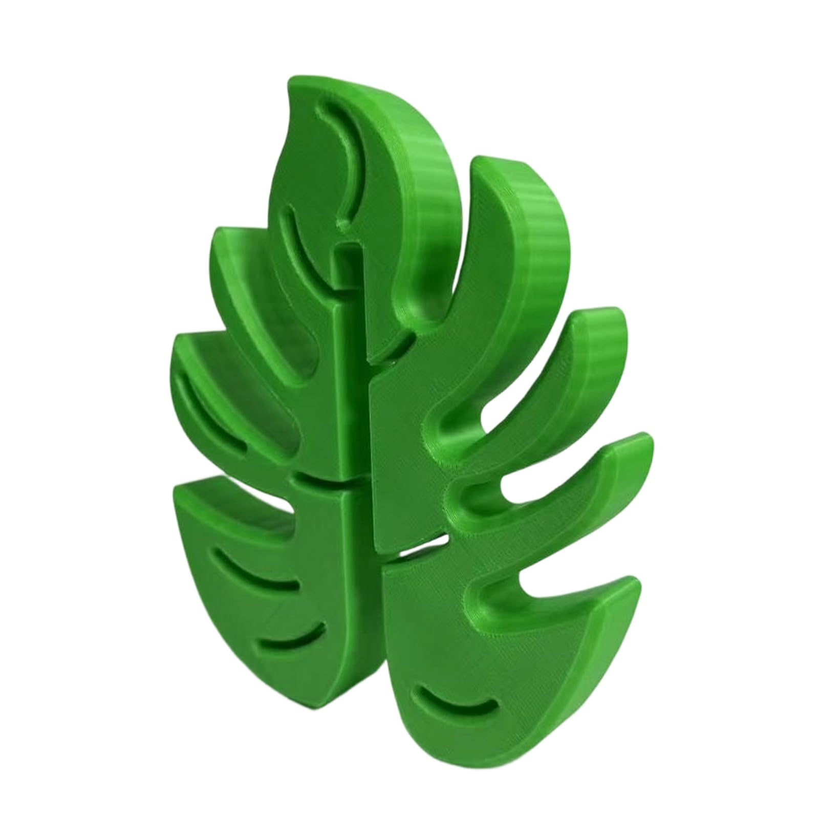 Tertioi Green Monstera Deliciosa Shower Hook With 2 Layers For Hanging Wet Items Hanger For Towels And Robes Modern Bathroom Hook