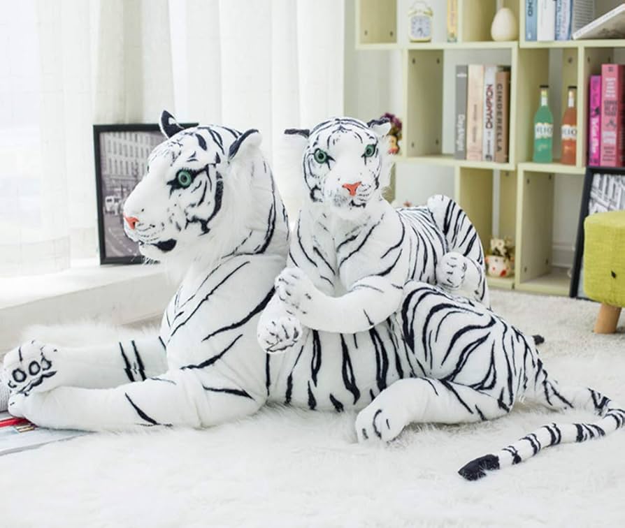 リアル　ホワイトタイガー ぬいぐるみ 約75cm 楽天市場】ホワイトタイガー ぬいぐるみ 虎 特大 リアル 高級