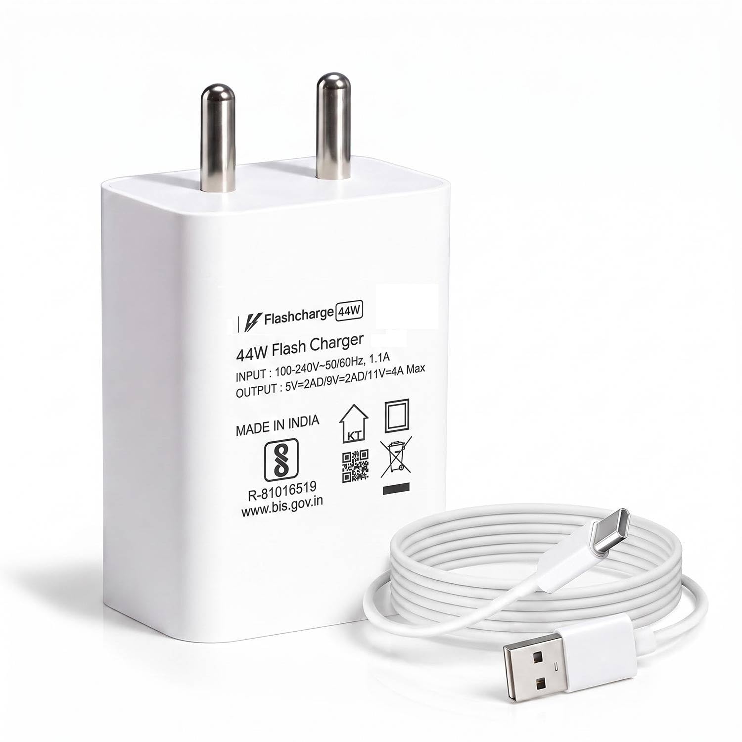UNIGEN 44W Flash Charge USB Fast Charger Compatible with Vivo V21, V20, Y73, Y100, T2, T1,T4X,Lite/Ultra/T3/3X/Pro/T2X,Z10/10X/5G,9X,9S,Lite,7 Pro,Y28S/28E/39/19E (White)-image-24