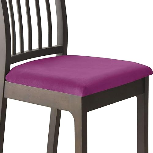 Juego de 6 fundas elásticas de asiento para sillas de comedor, de terciopelo suave, fundas universales extraíbles para sillas de comedor, para