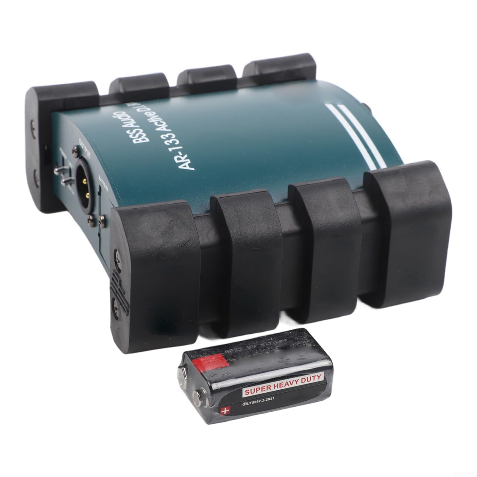 Caja DI activa profesional con convertidor de impedancia, interfaz de audio de aleación de aluminio para grabación en vivo y estudio, caja de inyección directa azul compacta