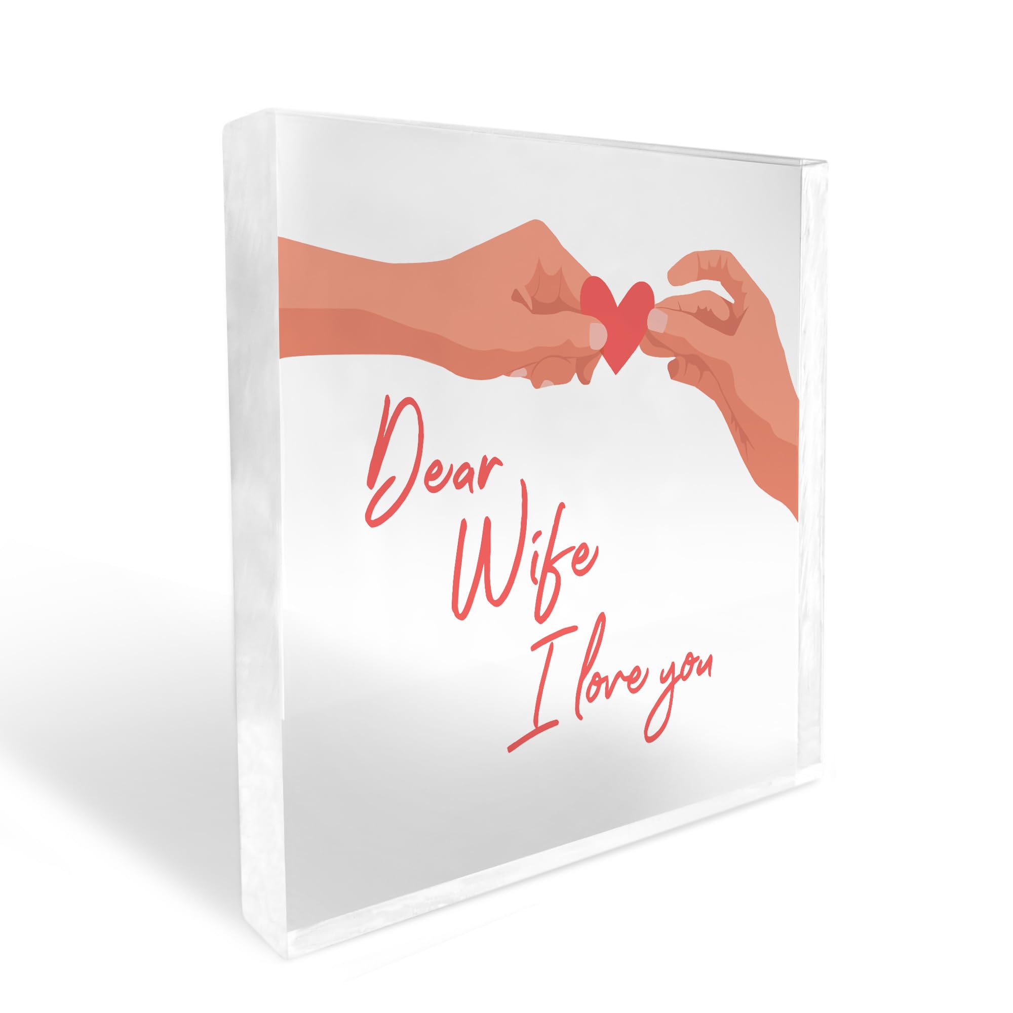 Red Ocean Dear Wife I Love You Cute Romantic Anniversary Valentines Day Gift For Her
