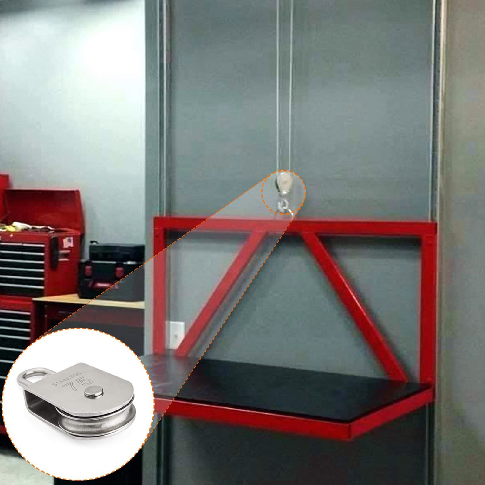 Heavy Duty Lifting Single Pulley Single Wheel Lifting Fixed Pulley Strong Load-bearing Solid Pulley Roller