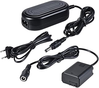 Miaoqian Fonte de alimentação AC AC-PW20 NP-FW50 Fictício Adaptador de bateria Carregador de câmera compatível com Sony a7 a7ii a7s a7r a7sii a7rii a6500 a6300 a6000 a5000 a5100 nex-5 nxx-7