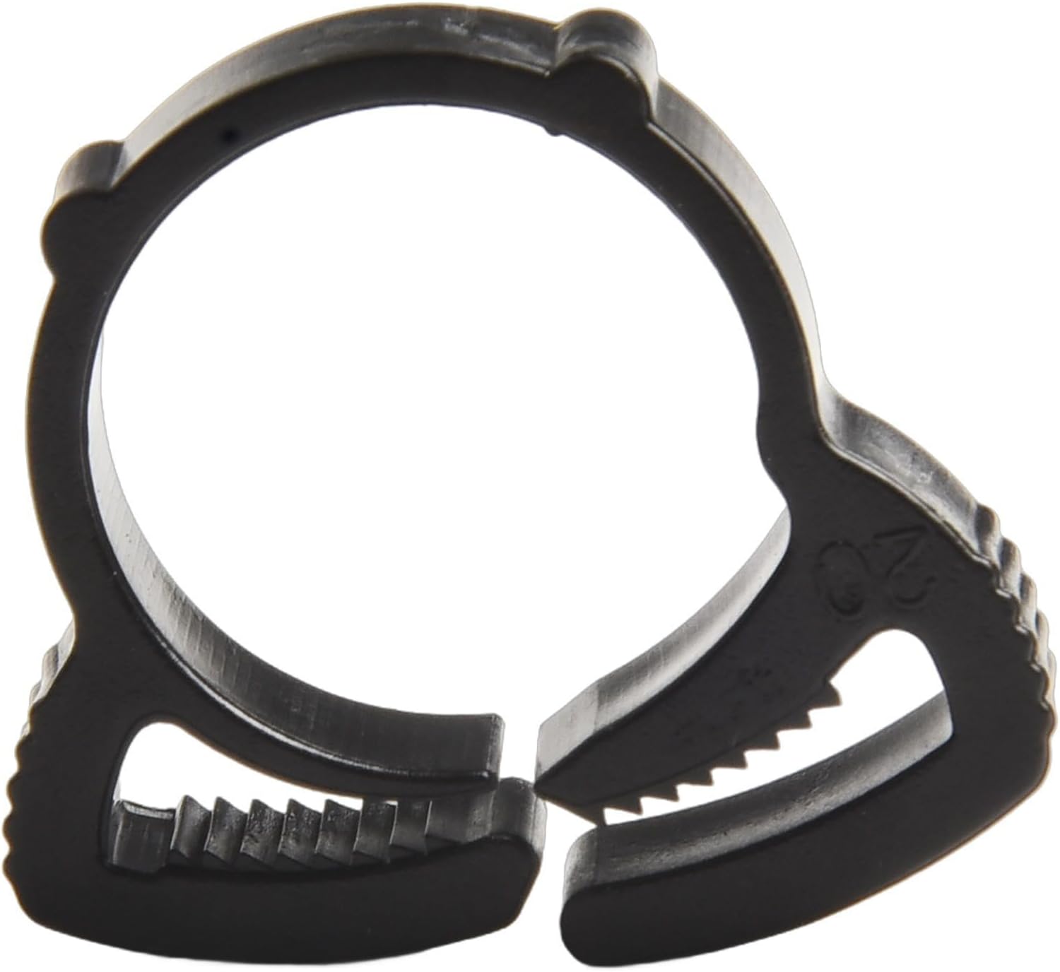 20 Pack Ratchet Hose Clamp for 16mm and 20mm Irrigation Pipe, Snap Fit Nylon Tubing Fastener Black, Garden Drip Line Securing Clip Grip(φ20mm)