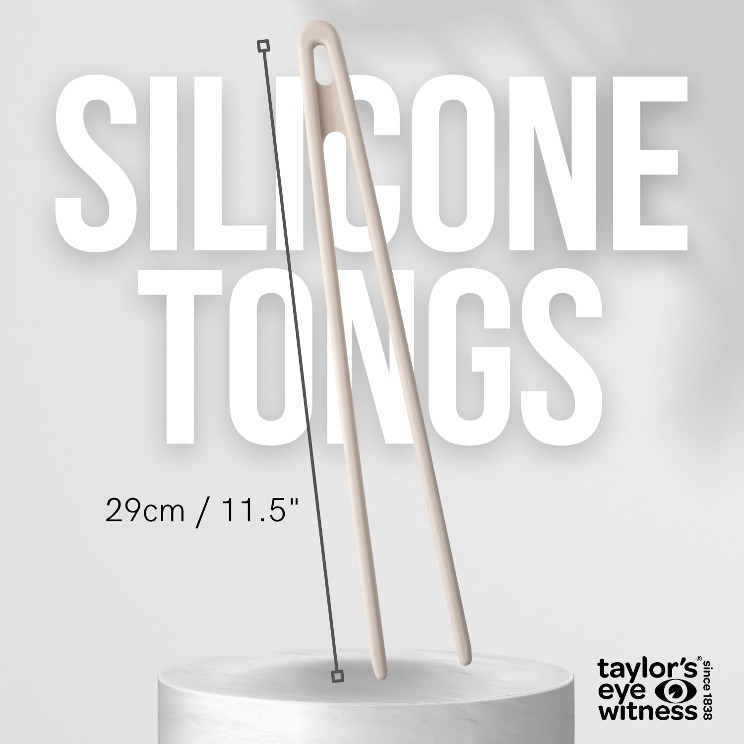 Taylors Eye Witness Large Oyster Silicone Gripping Tongs, Dishwasher Safe. Sturdy Build, Non-Scratch Grip Heads - Image 2