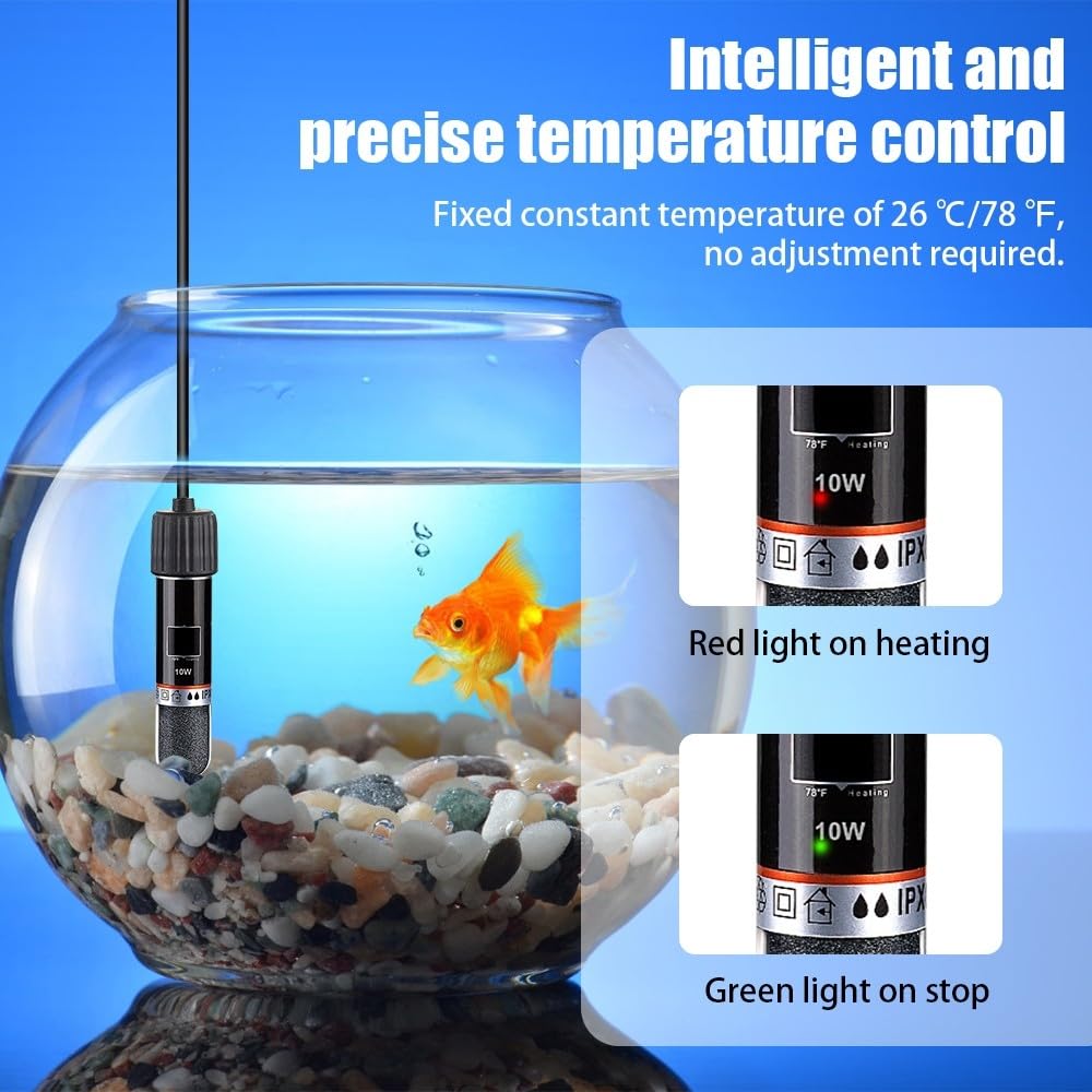 Riscaldatore Acquario Piccolo DONGKER 5W/10W/15W USB - Termostato 26°C Per Vasche 1-2 Galloni - Foto 8
