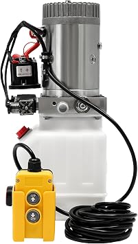 12V Hydraulic Pump for Dump Trailer 3KW 2850RPM Double Acting Electric Hydraulic Pump 18Mpa Fuel Tank 4L Hydraulic Power Unit with 4.5M Remote Control Wire