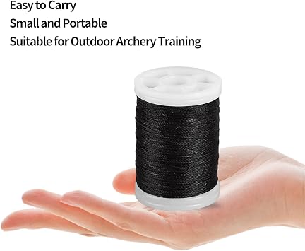 Bowstring Serving Thread, Impact Resistance, Anti Linting Portable Bowstring Thread, Reduce Loss, Polyethylene Bowstring for Recurved Bow Composite Bow