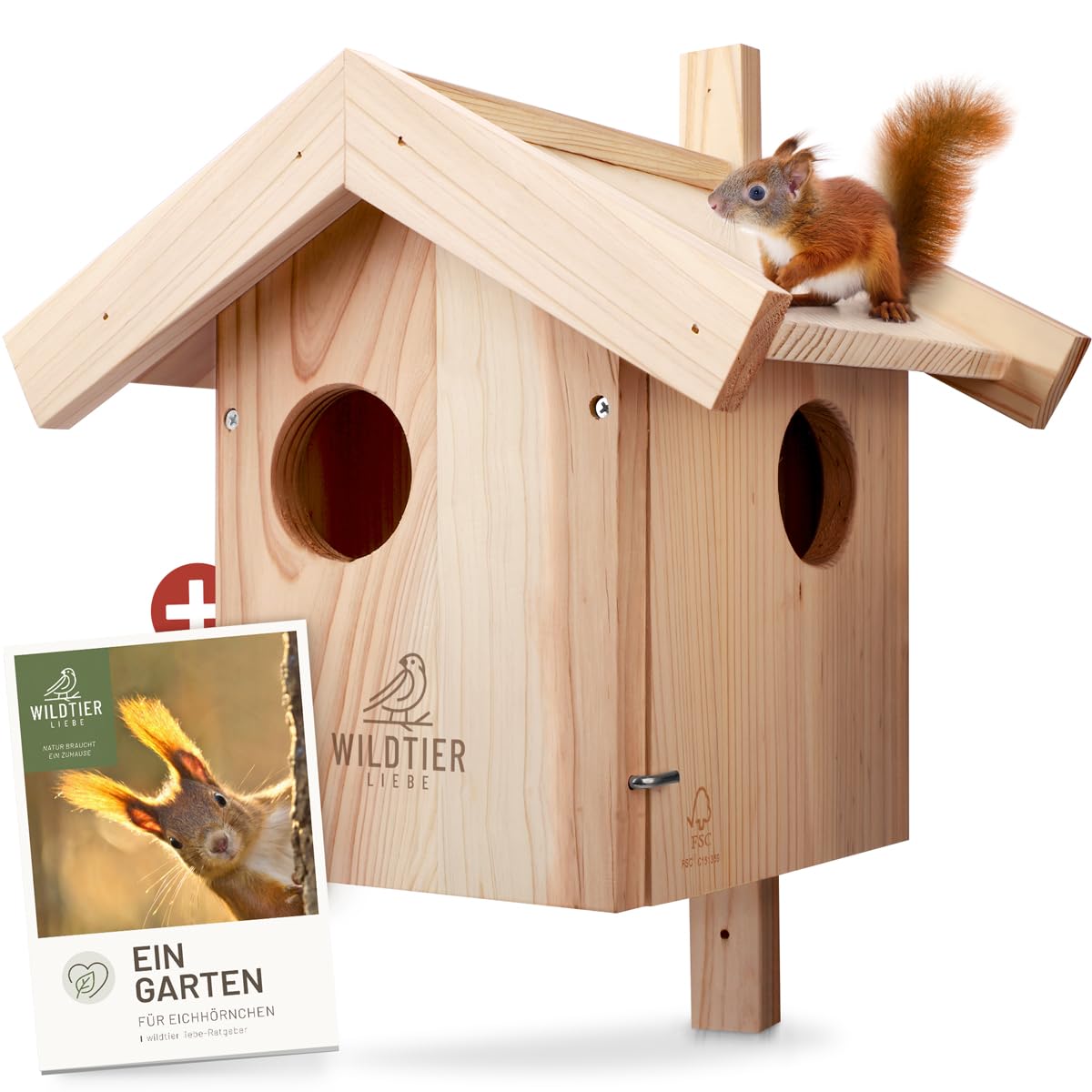 wildtier liebe Eichhrnchen Kobel - Nest fr Eichhrnchen aus verschraubtem  Massiv-Holz, Eichhrnchenhaus und Nistkasten zum Hngen fr den Garten :  Amazon.de: Garten
