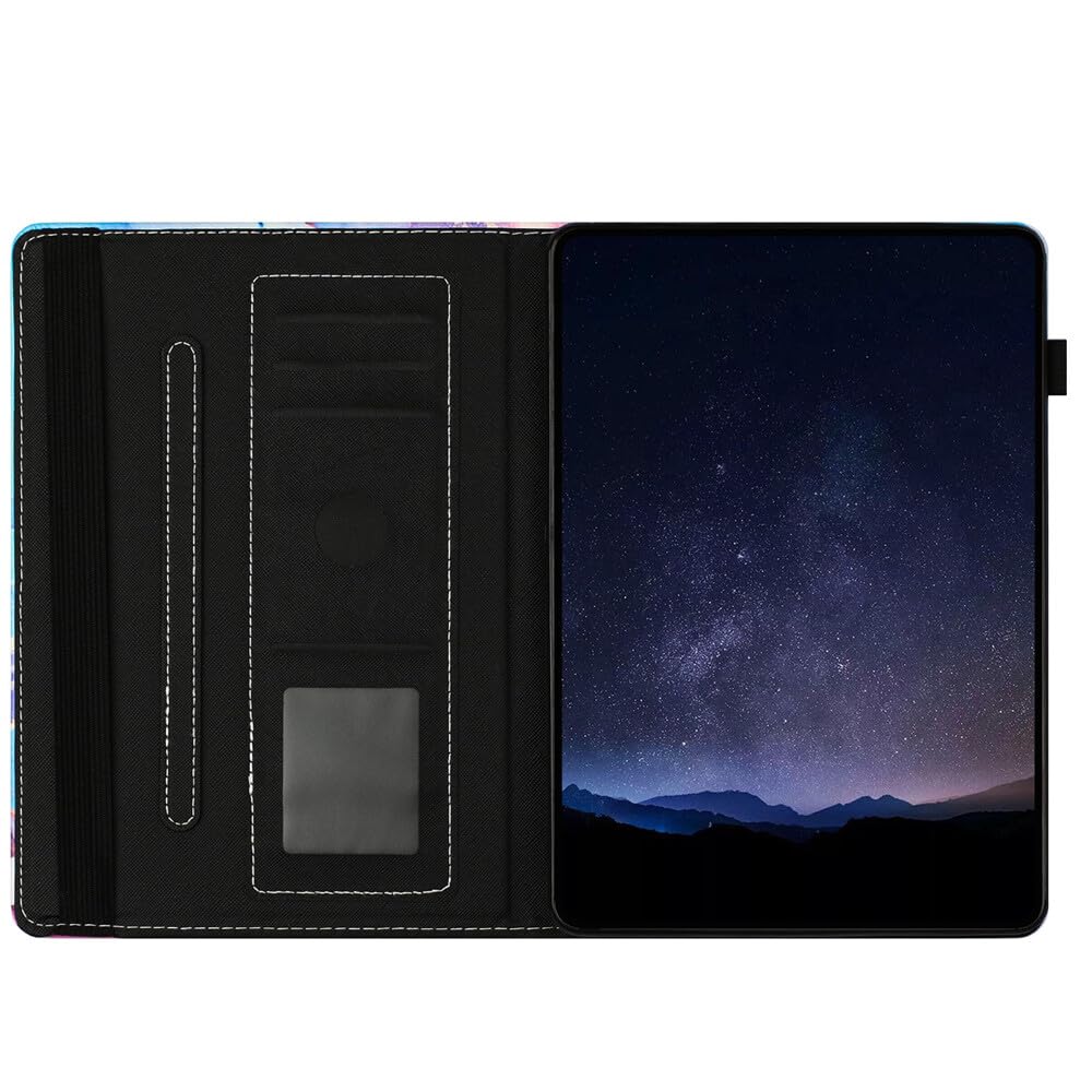 Generic Funda compatible con Kindle Paperwhite 3 (2015) E-Reader (patrón: mármol morado) funda de piel tipo cartera con tapa trasera