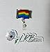 LGBTQ Pride Flag Badge Reel - Handmade Retractable ID Holder, Custom Nurse Badge Charm, Teacher Lanyard, Office Clip, Awareness Badge Reel, Customizable