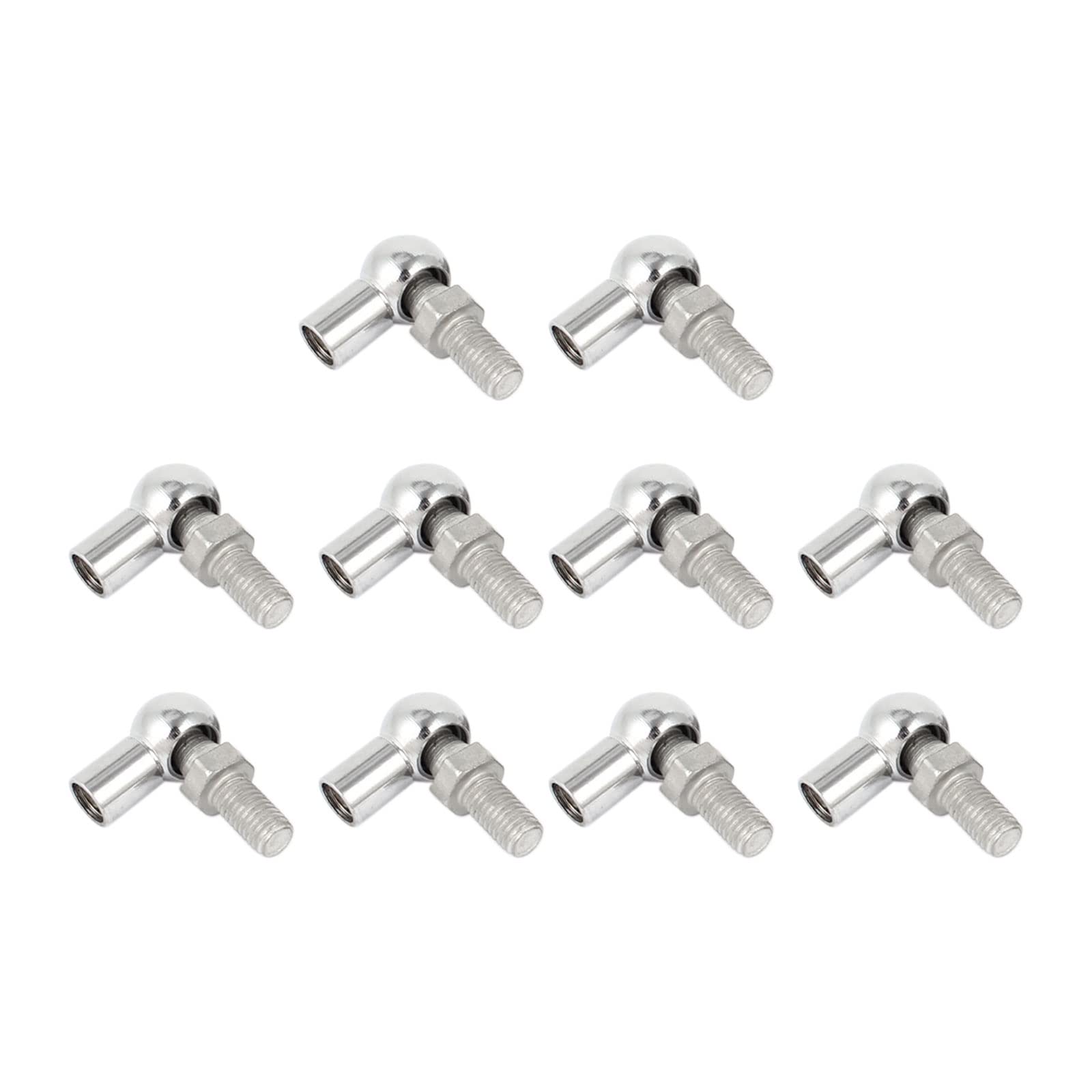 10uds Ángulo Bola Articulación - [M8x1.25 Derecha Hembra Rosca, M8x1.25 Derecha Macho Rosca] Gas Resorte Codo Junta Accesorio para Automoción, Bisagras Puerta, Armario