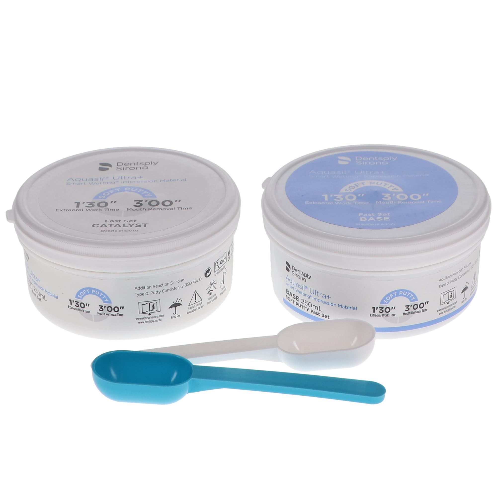 Dentsply 678708 Aquasil Ultra+ Soft VPS Dental Putty Fast Set 2/Pk 250 mL