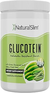 NaturalSlim Resistant Starch - Organic Green Banana Flour with Pea Starch Blend for Baking Non-GMO & Gluten Free - Metabolism & Gut Health Supplement - Natural Prebiotic Fiber Powder - 16 Servings
