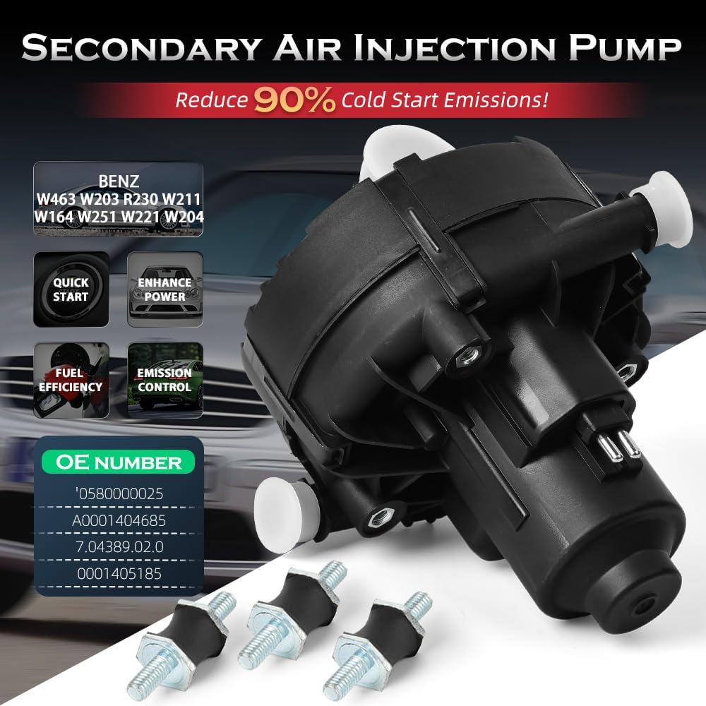Secondary Air Injection Pump Replacement 0580000025 – Durable & High-Performance Air Pump for Mercedes E350, E550, GL450, ML350, C300, S550, etc.