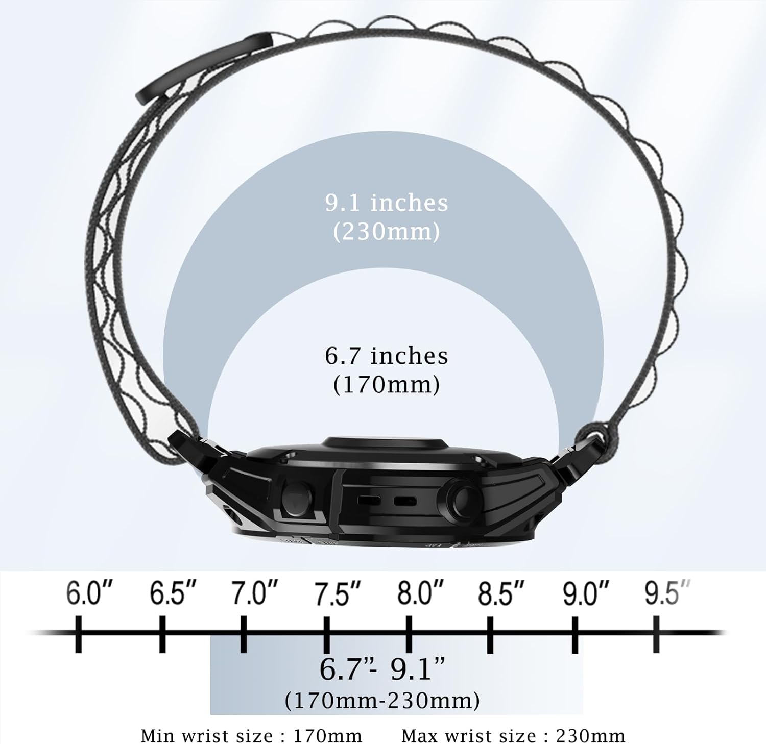 QuickFit 22mm Nylon Watch Band for Garmin Tactix 8 47mm / Garmin Descent G2/Fenix 8/Fenix 8 Solar 47mm/Fenix E/Fenix 7/Fenix 7 Pro/Fenix 6 Pro/Fenix 6/Fenix 5 Plus, Nylon Trail Loop Strap, Orange - Image 2