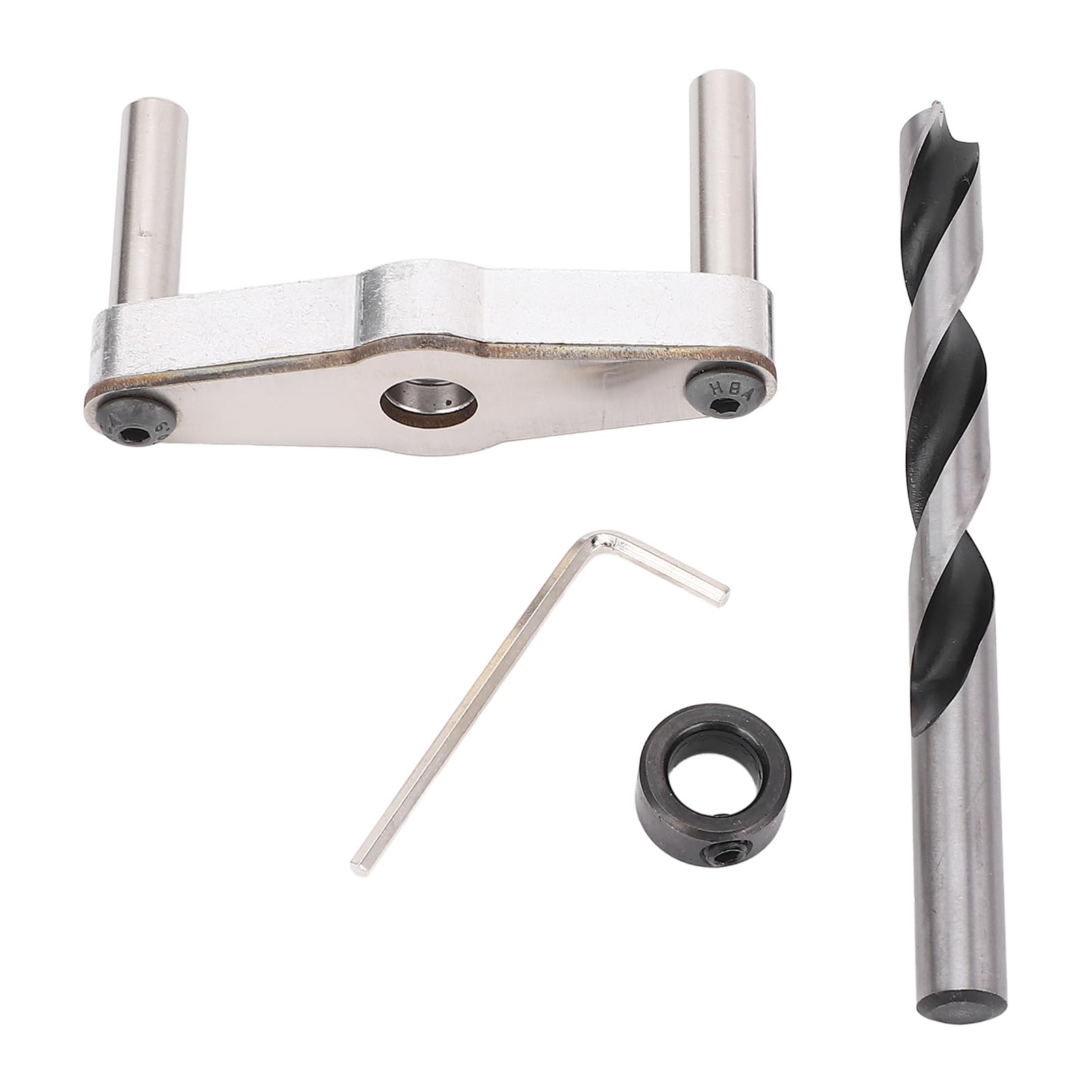 Focket Self Centering Dowel Jig Kit, 0 to 60mm Clamping Range, with Drill Bit and Stop Collar for Woodworking Tools Hand Drills Floating Shelf Brackets (8mm)