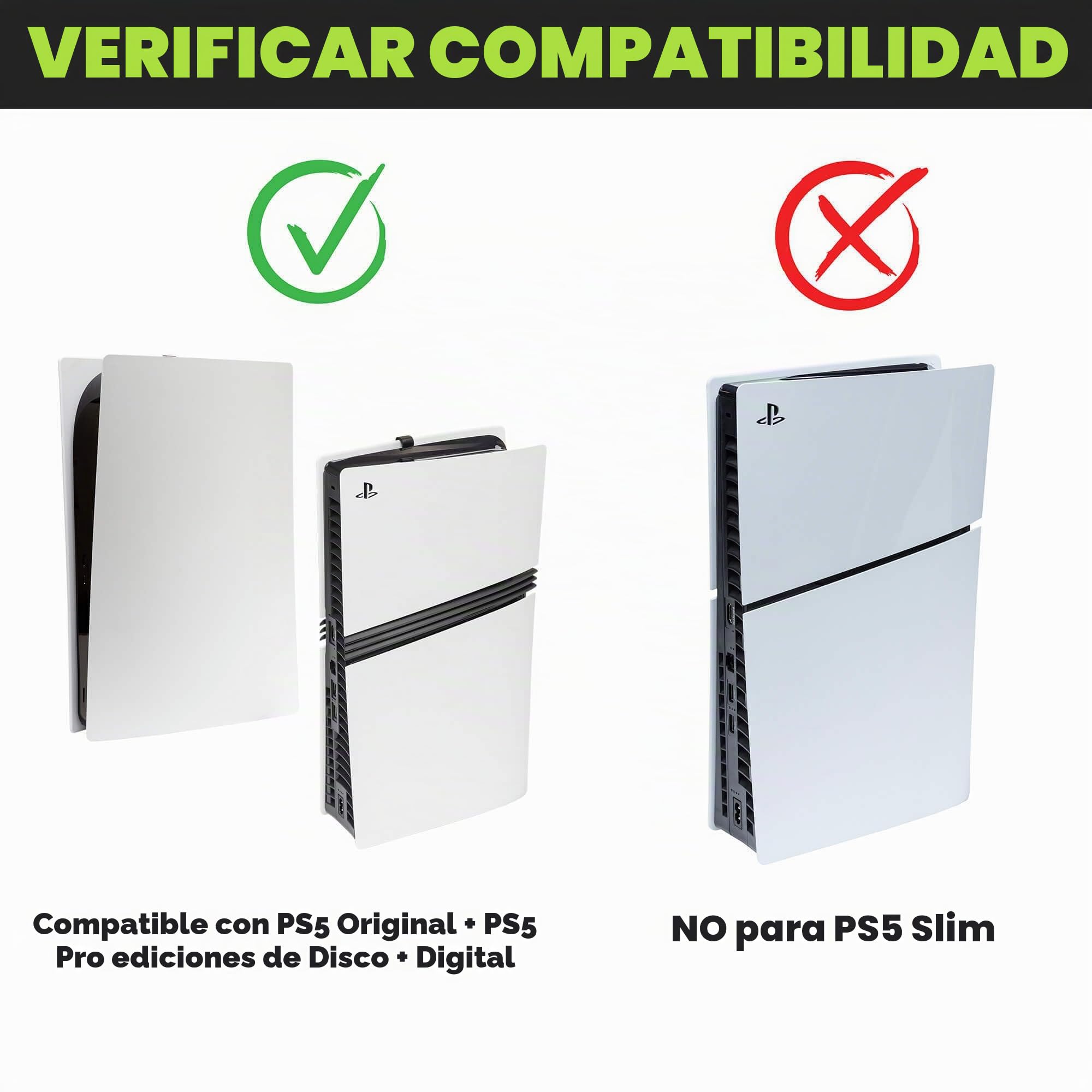 HIDEit Mounts Soporte de pared para PS5, soporte de pared patentado por Estados Unidos para PlayStation 5, American Company, soporte de acero para PS5 (disco + digital), el kit de montaje en pared