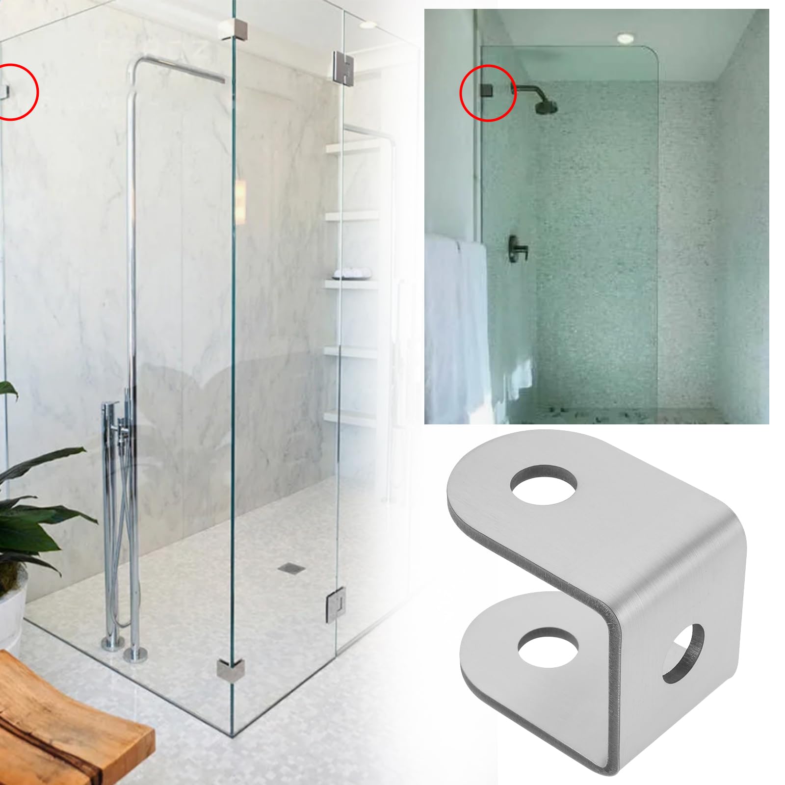 OTOTEC Lot de 10 Supports d'installation en U en Acier Inoxydable 304 épaisseur de 2,5 Mm Ouverture de 10 Mm pour Panneau de 32 Mm Cloison de Toilettes