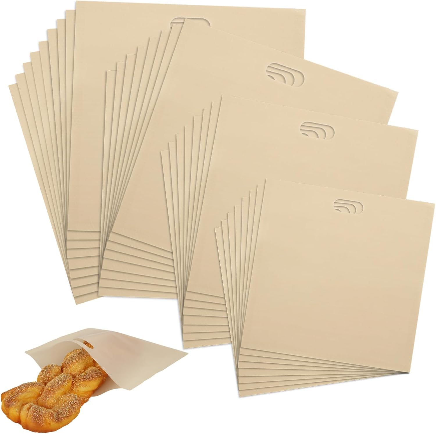 MUXHEL 20 Pcs Reusable Toaster Bags, NonStick Teflon Grilled Cheese Toaster Bags