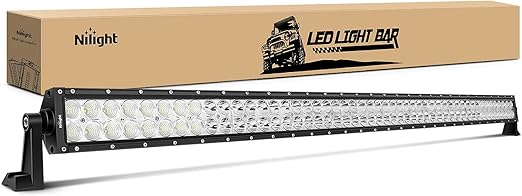 Nilight - 15026C-A LED Light Bar 52Inch 300W Spot Flood Combo LED Driving Lamp Off Road Lights LED Work Light for Trucks Boat Jeep Lamp,2 Years Warranty, White
