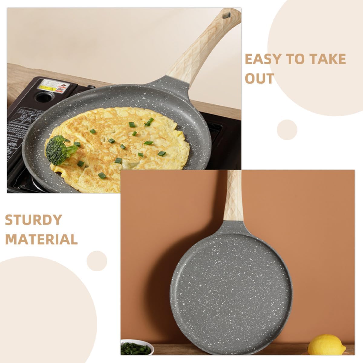 Aluminum Alloy Non-stick Frying Pan for Eggs Pancakes and Steaks Hard Texture Cookware with Easy Clean Surface Suitable for All Stove Tops Lightweight Kitchen Skillet for Home