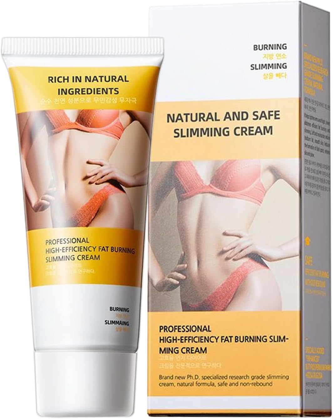 Belly Fat Burner Cream, Body Shaping Slimming Gel, Skin Tightening Firming Formulatube Ideal for Waist Leg Arm Butt Care, Curve Enhancer Women Men, Daily Use, 60ml