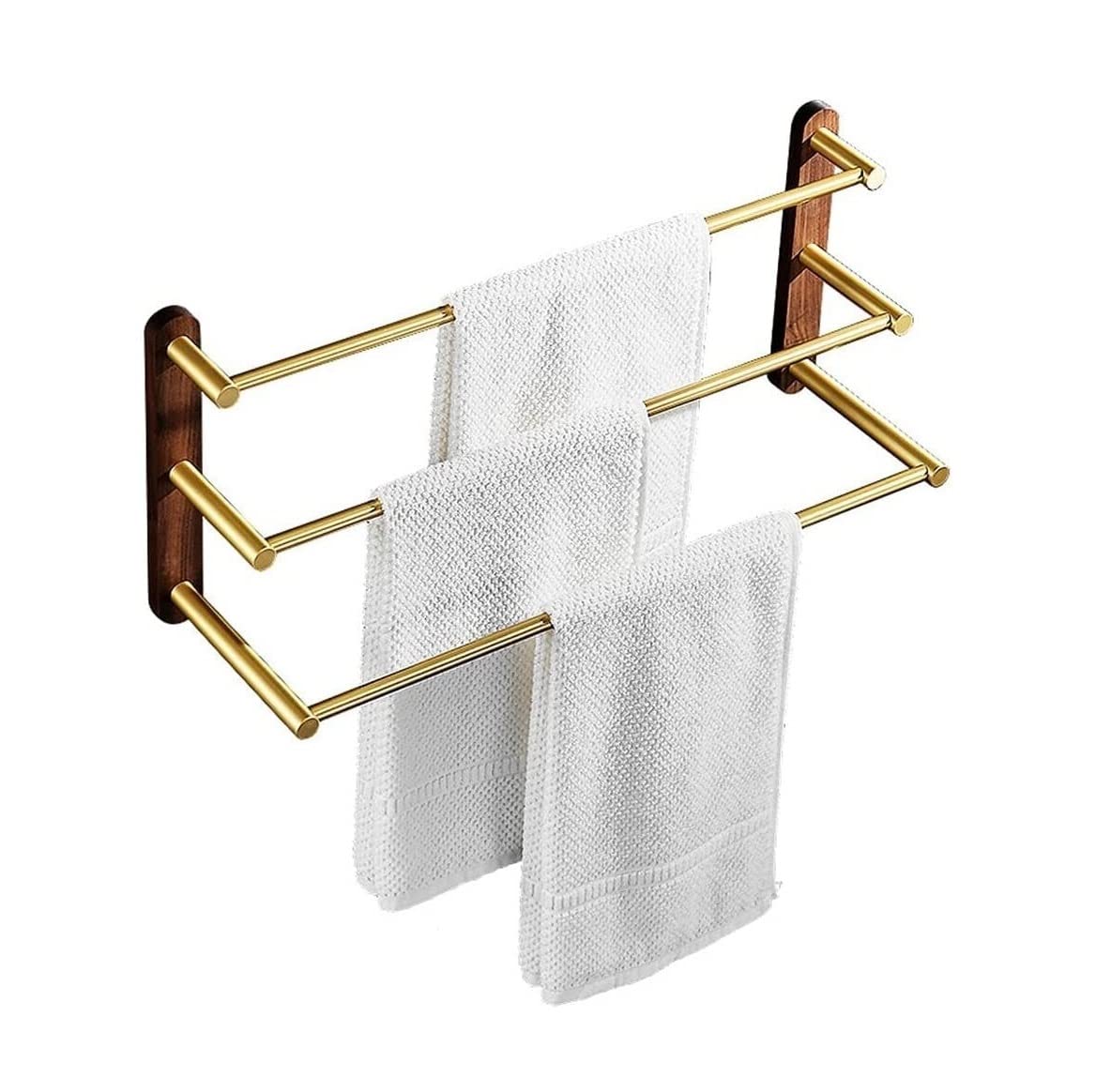 Porte-serviettes multicouche en acier inoxydable 304, support mural à 3 barres pour salle de bain et cuisine, design peu encombrant, porte-serviettes nizer