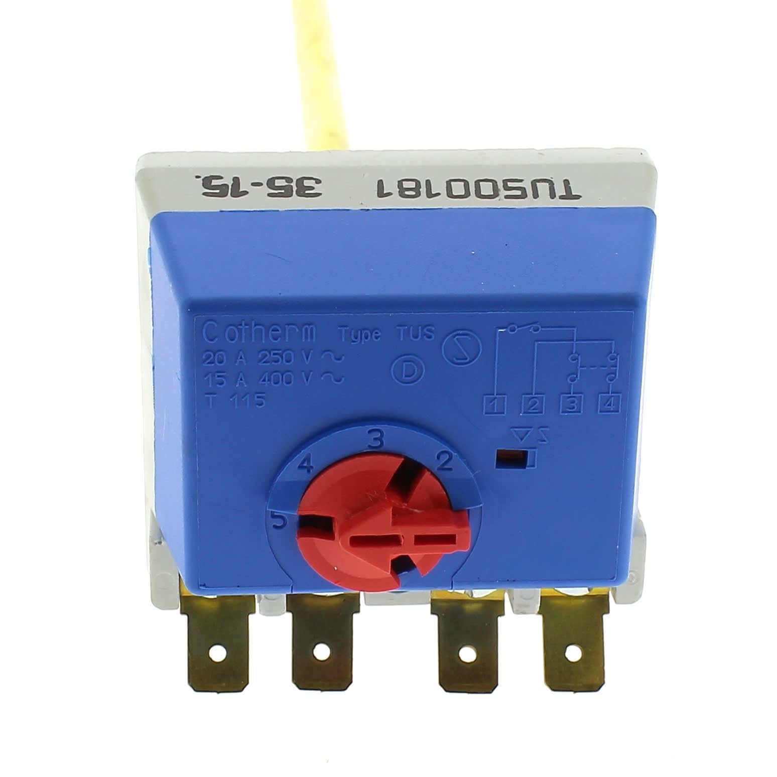 Termostato tus 450 mm con terminales para calentador de agua Fagor