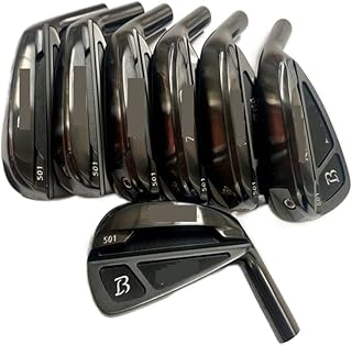 LEIJMA Golf Clubs 501 Irons Black Golf Forged Irons 4-9P R/S Flex Shaft With Head Cover (Color : KBS Tour 90 S)