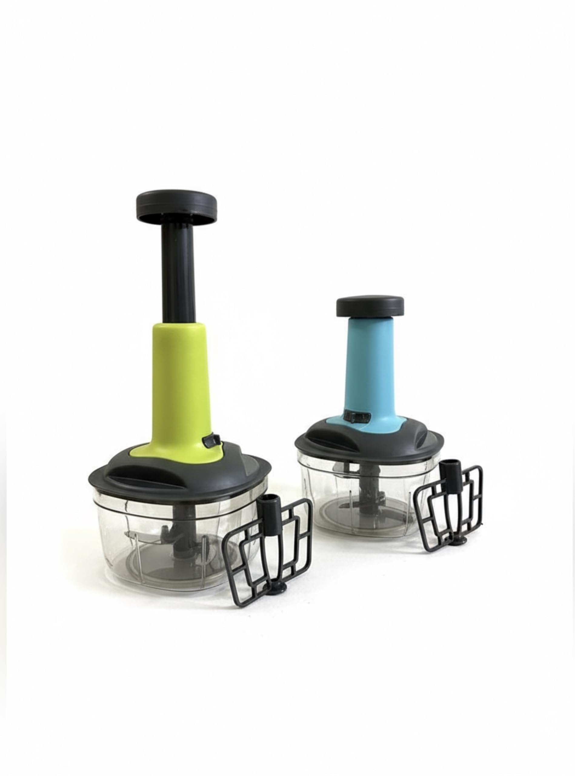Push Chopper 650 mL, Push Chopper, 650ml Square Shape, 3 Stainless Steel Blades, Manual Hand Press Food Chopper, Hand-Powered Kitchen Vegetable Cutter-image-9
