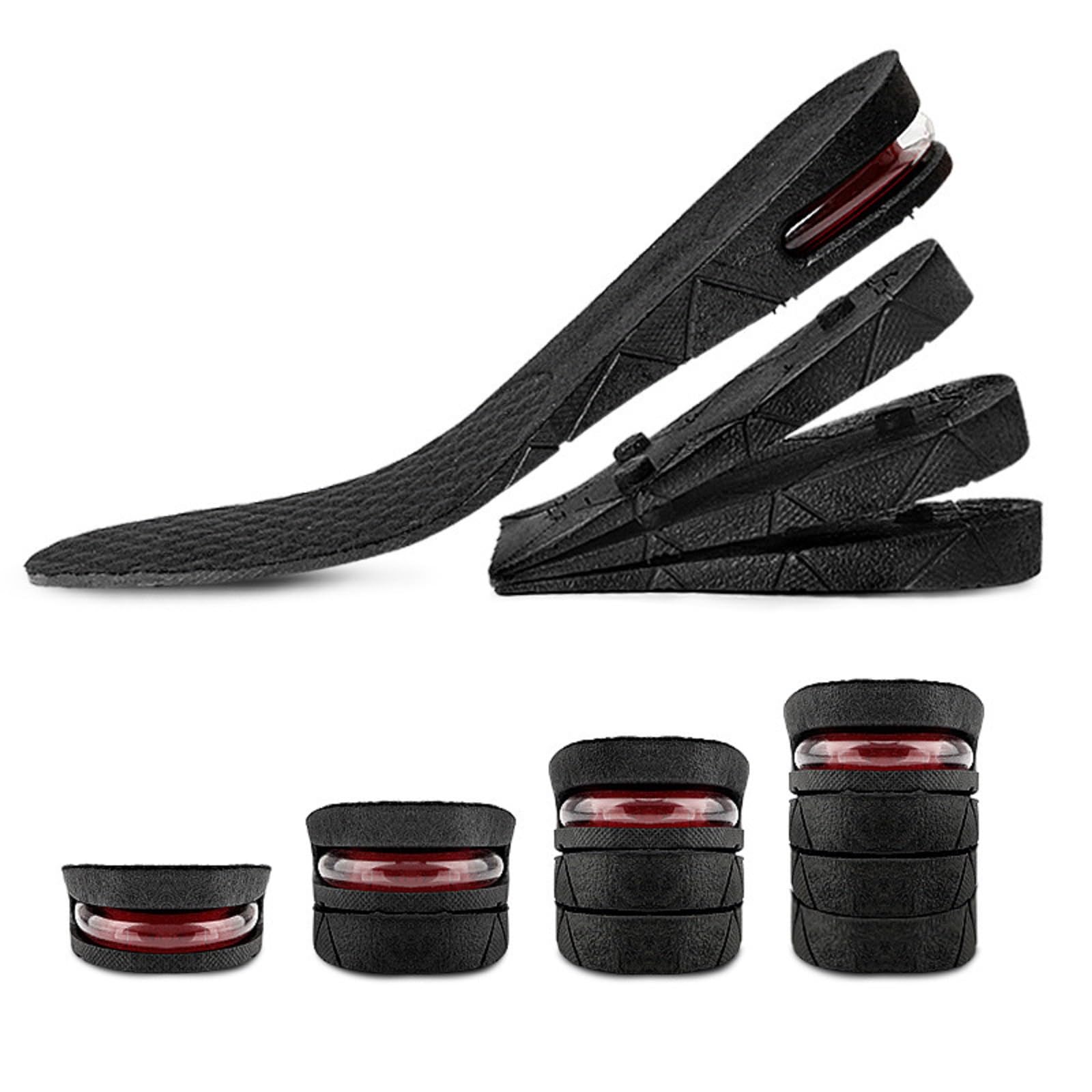 Plantillas Altura Hombre y Mujer, Plantillas para Aumentar Altura, Plantillas Alzas Para Zapatos, 3-7.5cm Plantillas de Zapatos con Cojín de Aire Elevadores Talón Ajustable Plantillas Altura