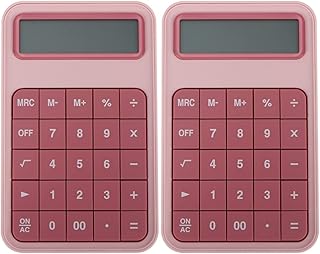 STOBOK 2 Pcs Artigos de Papelaria Com Calculadora de Estudo Escolar Ajudas de Mesa Cálculo- Função Simples Lcd Família Crianças Acrílico Eletrônico Portátil Rosa Cálculo Em Casa para