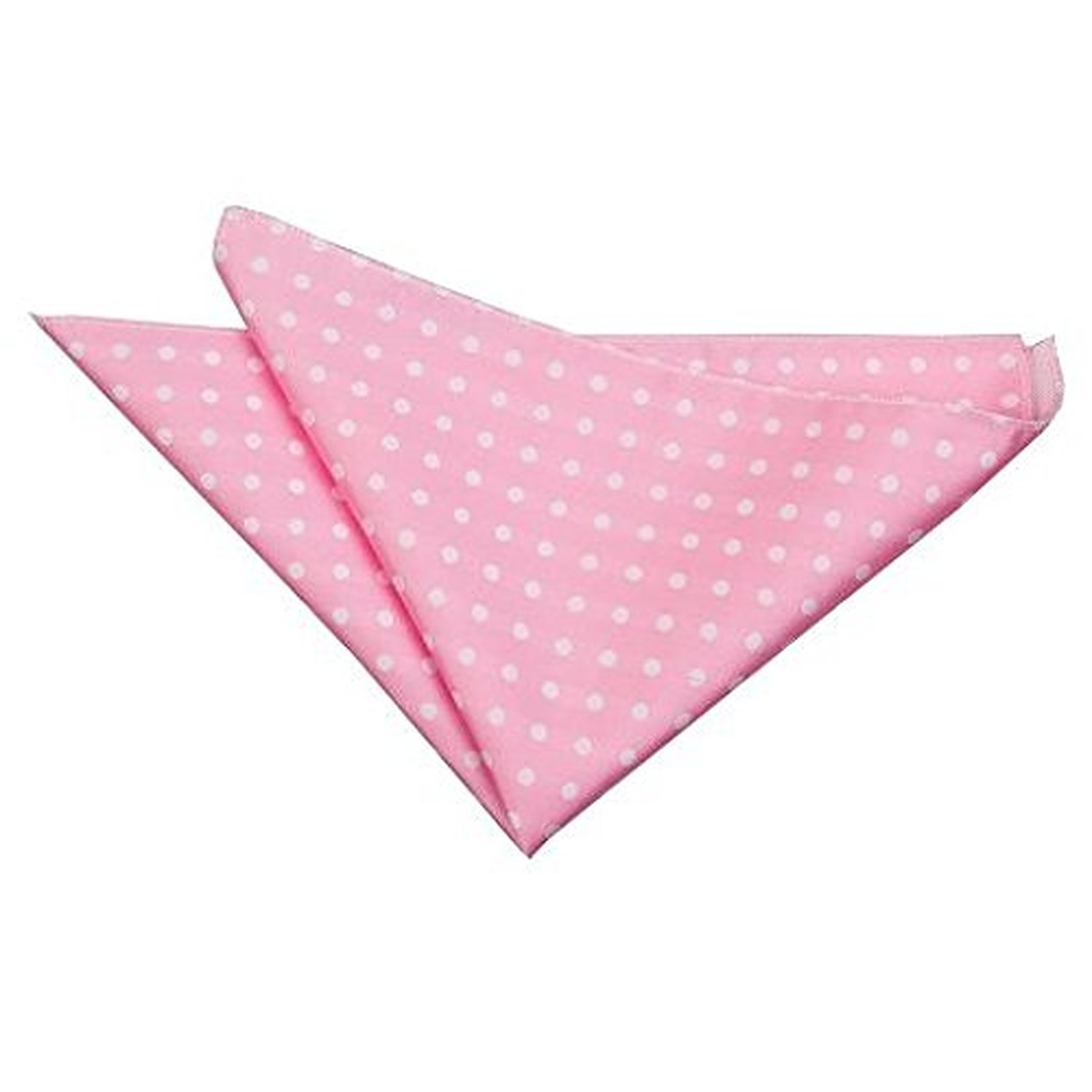 DQT Woven Polka Dot Classic Patterned Fashion Casual Pocket Square Handkerchief - Pink