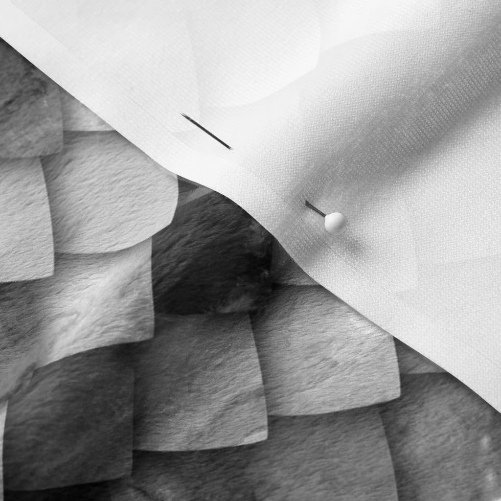 Spoonflower Fabric - Dragon Scales Monochrome Scale Trendy Costume Printed on Minky Fabric by The Yard - Sewing Baby Blankets Quilt Backing Plush