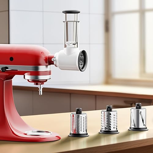 Miniatura 2 de Cofun Accesorio triturador para batidora de pie Kitchenaid, accesorio para rallador de queso, máquina de ensalada de alimentos para ayuda de cocina,