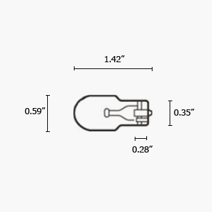 Top Lighting T5 Wedge Base Emergency Light Replacement Bulb, 6-Volt, 5.4-Watt, Pack Of 12 #TOP1