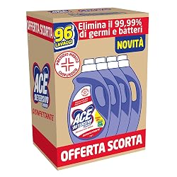 Offerta ACE Detersivo Disinfettante, Cartone da 4 Flaconi x 24 Lavaggi in sconto oggi