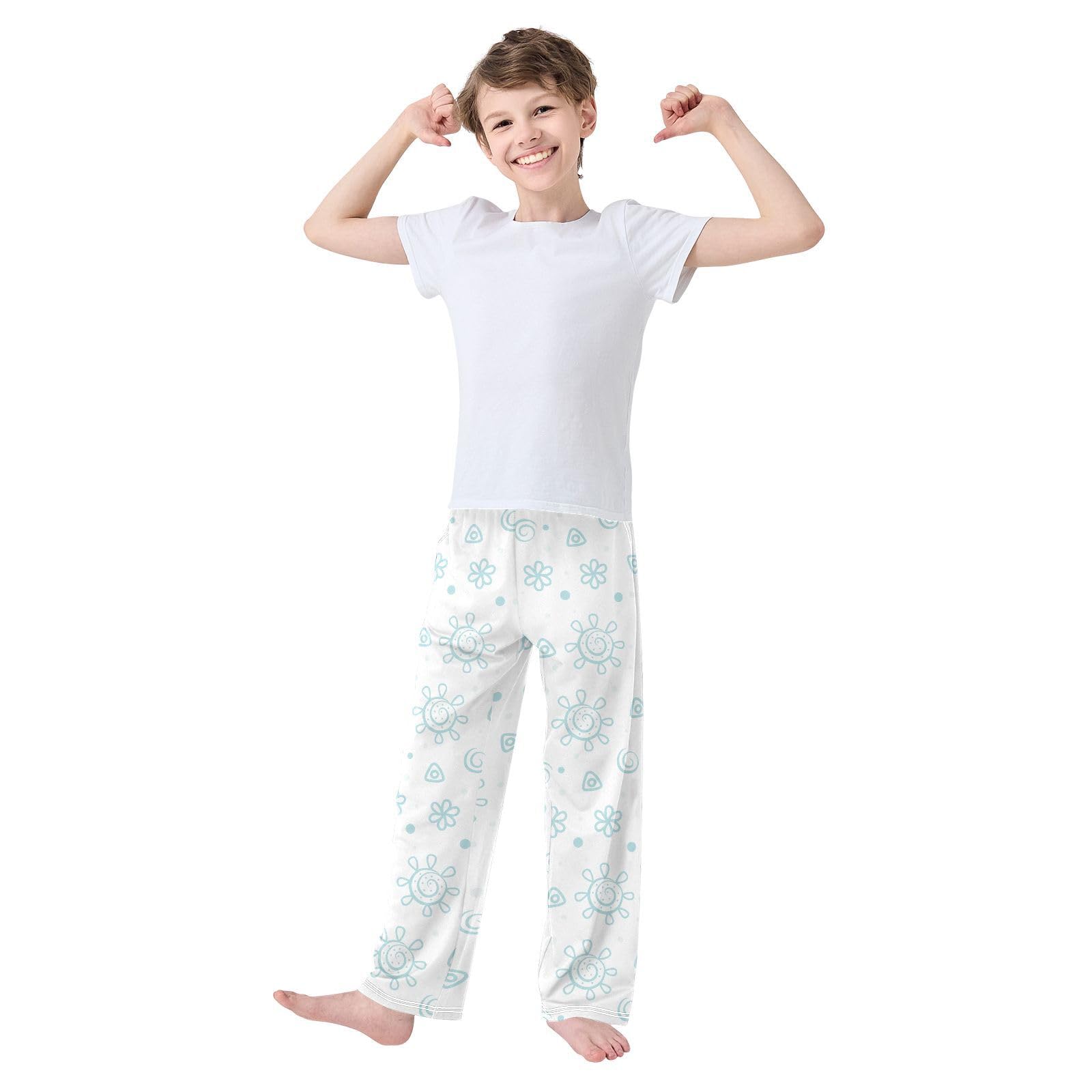Pattern Baby Sun Pants for Boys Pants Kids Comfy Pants with Pockets M Multicolor