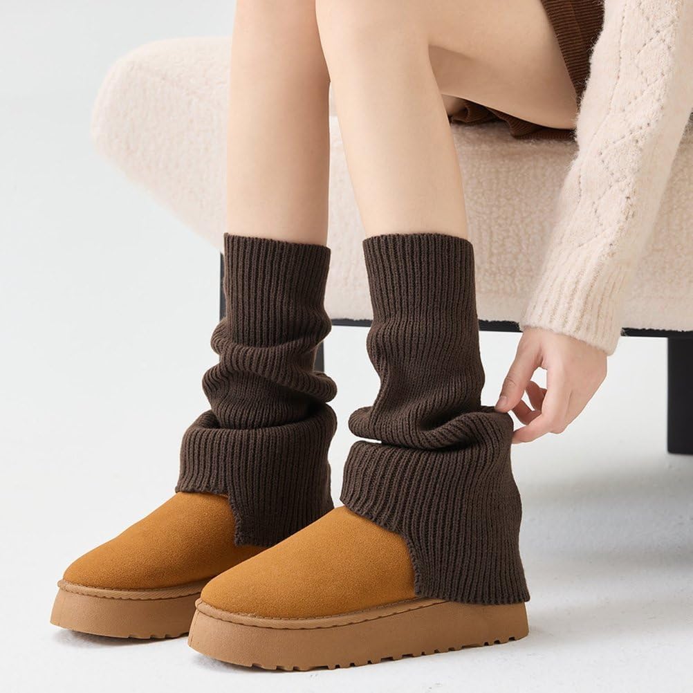 Winter Fashion Knitted Leg Warmers for Women Lightweight Warm Loose Thick Socks