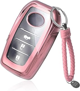 GAFAT Compatible with Toyota C-HR 2024 2025 / Yaris Yaris Cross 2020-2025 Key Case, Key Cover, Key Housing, TPU Silica Gel, Yaris Cross Accessories, CHR 2024 Accessories (Pink)