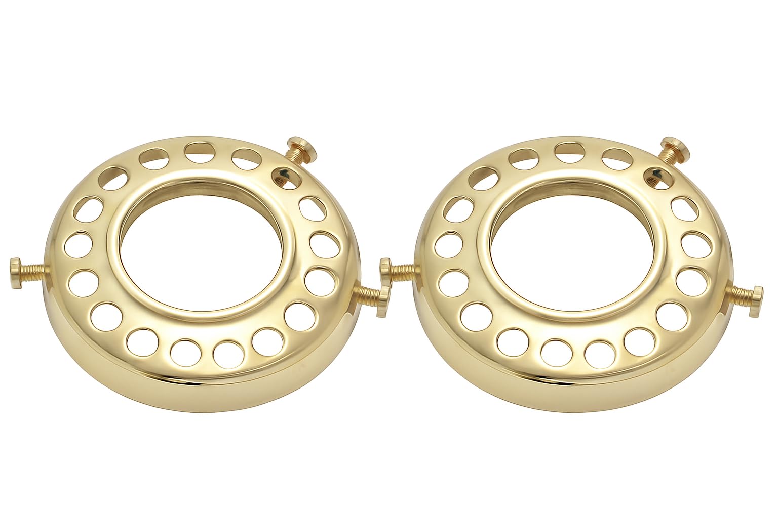 A29 Solid Brass Uno Type Lamp Shade Holder, Unfinished Brass, Set of 2