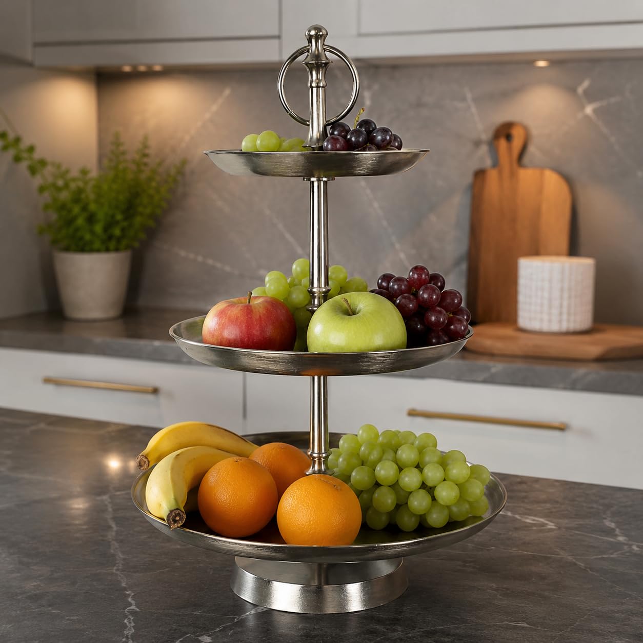 Edle Etagere 3 Etagen - Metall - 50cm x 29cm
