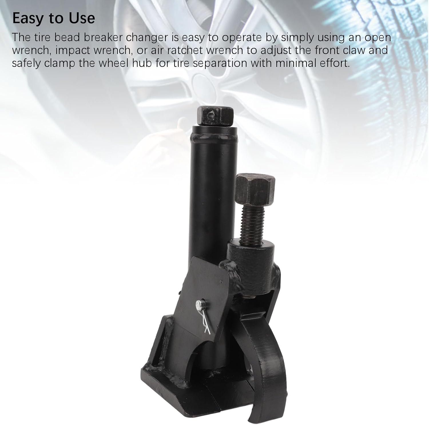 SIXRUN Heavy Duty Manual Tire Bead Breaker Repair Tool, Efficient Easy Operated Wheel Changer for Car Truck ATV UTV Tractor, with Clamping Claw