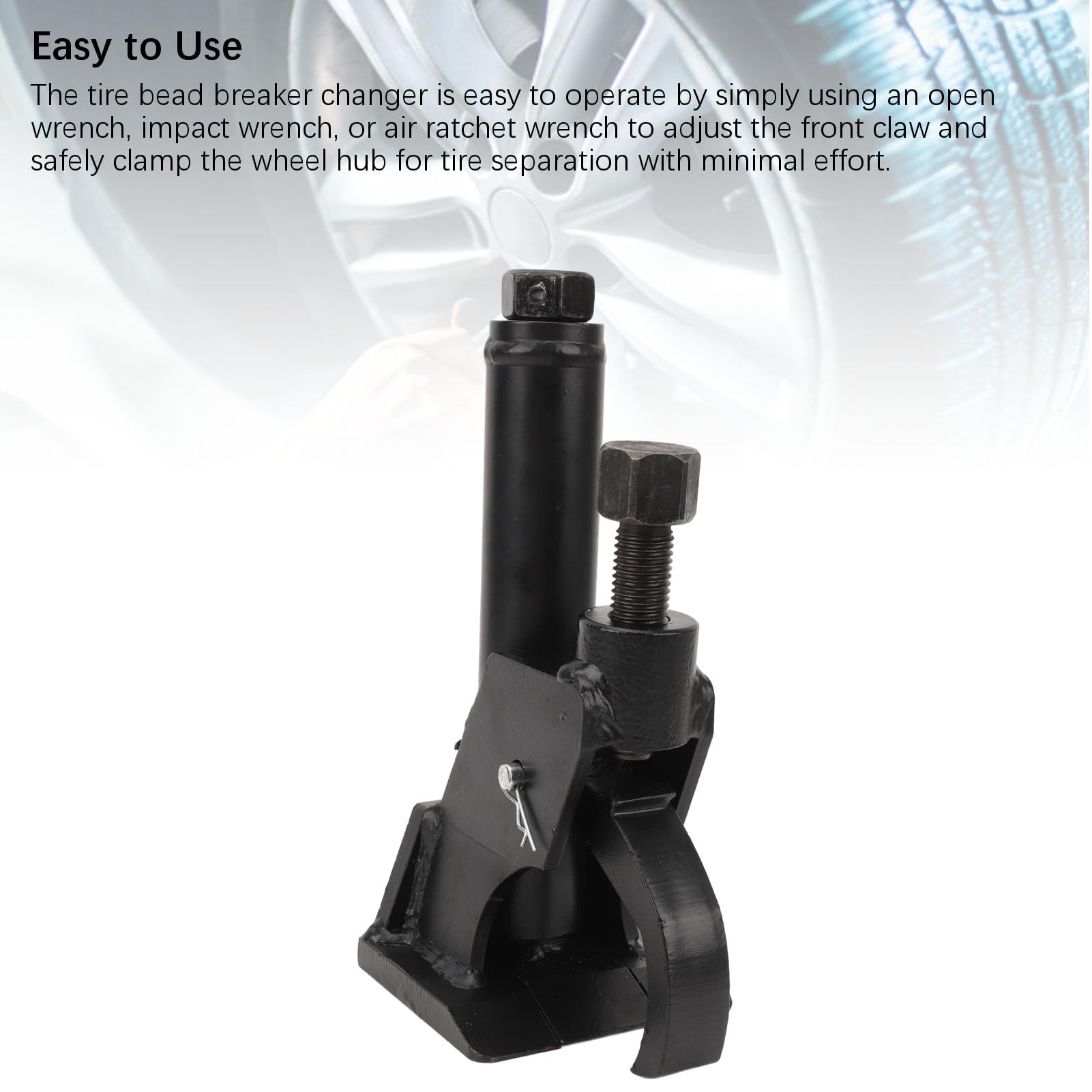 Akozon Herramienta Manual para Romper Cuentas de Neumáticos, Portátil, para ATV, Utv, Tractor, Camión, Rueda de Coche, Reparación de Cambiador de Neumáticos con Garra de Sujeción