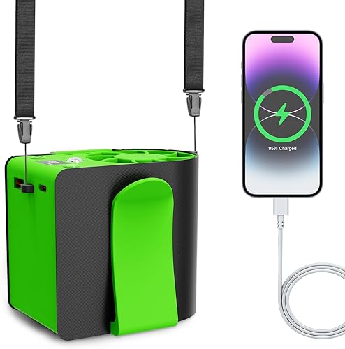 Miniatura 9 de Ventilador de cintura portátil recargable, ventiladores de camisa personal de 10000 mAh, ventilador de cinturón de clip de 4 velocidades de 10000